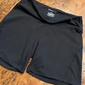 Black exercise shorts